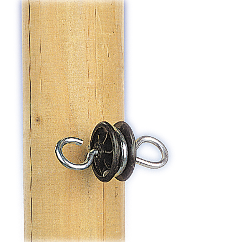 4x Torgriff Isolator, 2 große Ösen, Holzgewinde
