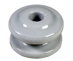 Weidezaun Porzellan Eckrolle, groß - 5 cm