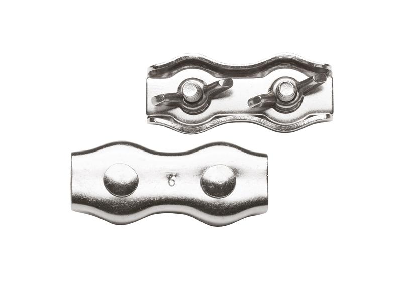 Ober- sowie Unterseite eines Cordverbinders mit 2 Flügelmuttern