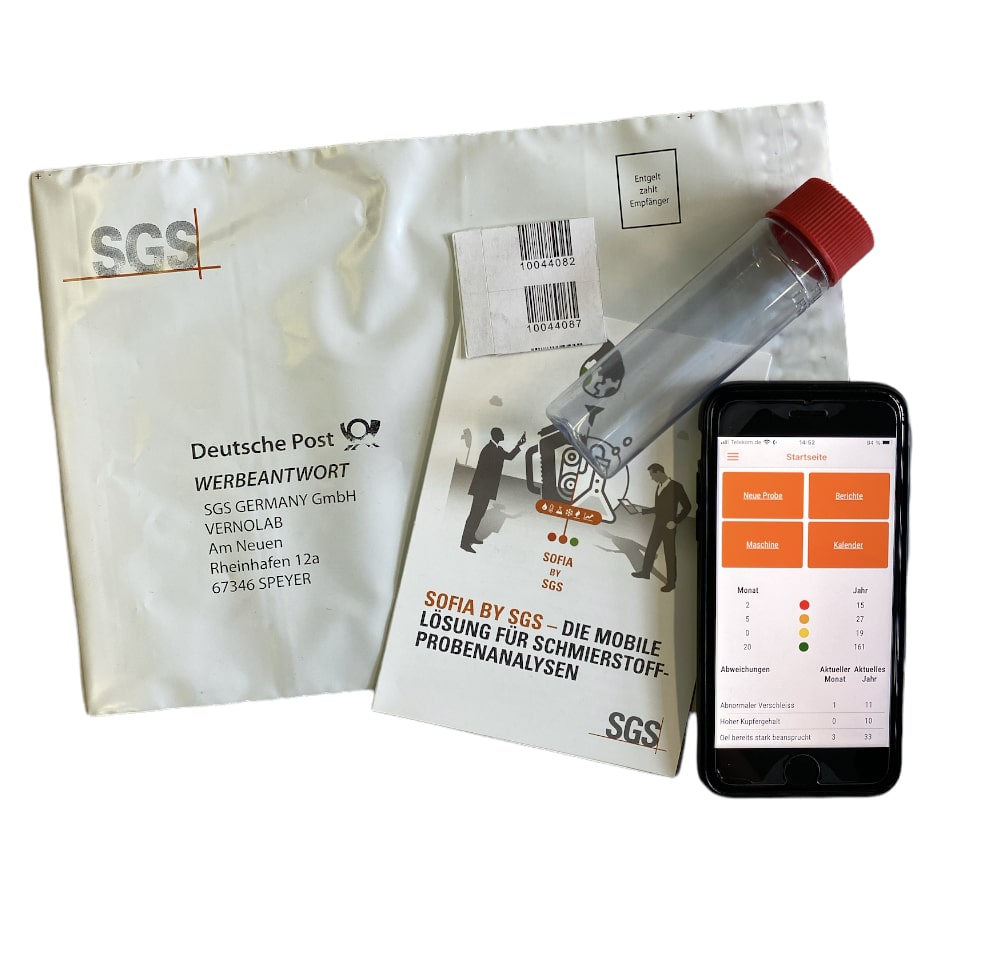 SGS APP-Ölanalyse für Gasmotoren ohne Probenbegleitschein