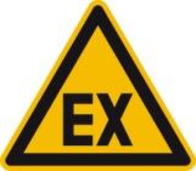 Warnschild "Explosionsfähige Atmosphäre"