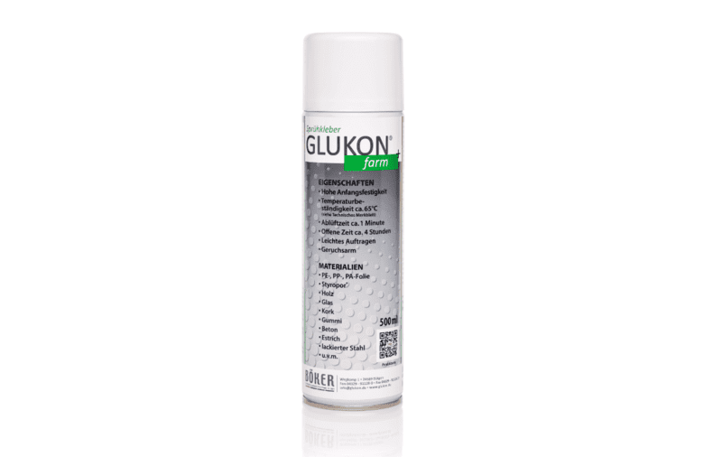 500 ml Sprühflasche mit Böker Sprühklebstoff GLUKON farm 