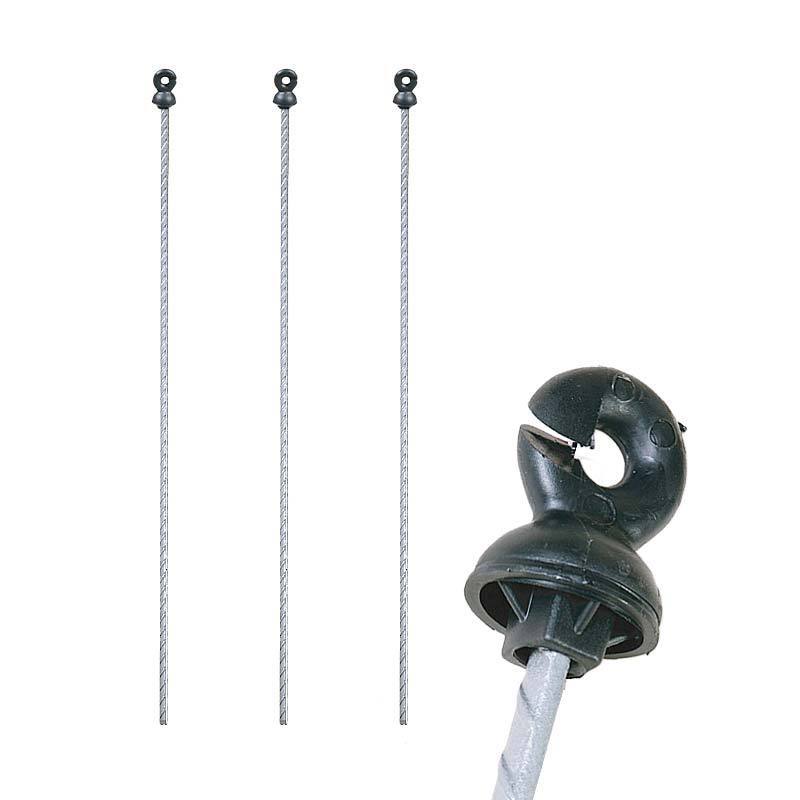 Ovaler Federstahlpfahl, Ringisolator - 105cm