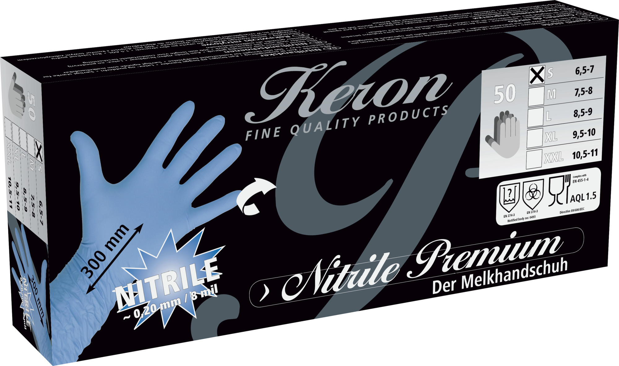 Keron Einmalhandschuhe "Nitrile Premium" sind besonders geeignet als Melkhandschuhe