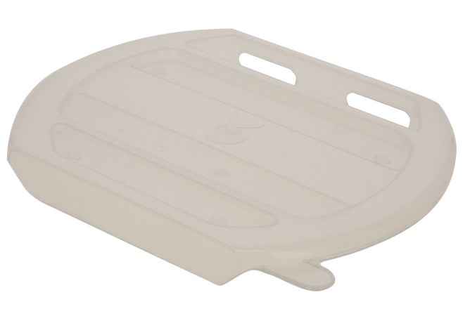 Der weiß transparente Kerbl MilkGuard Deckel für Tränkeeimer
