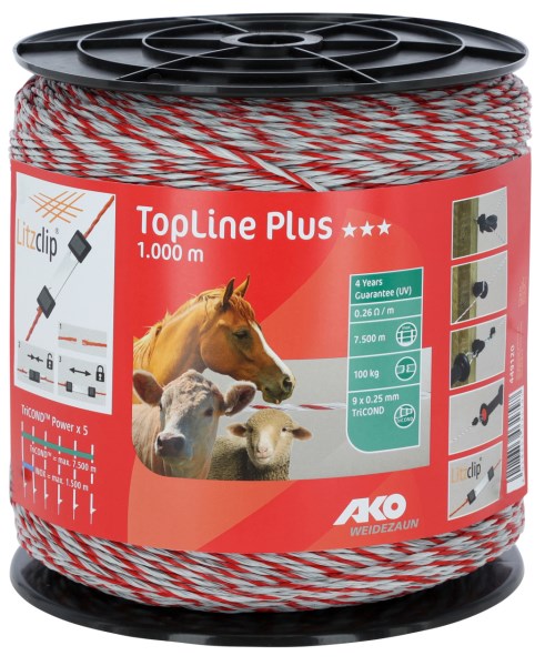 Weidezaunlitze TopLine Plus - 1000 m