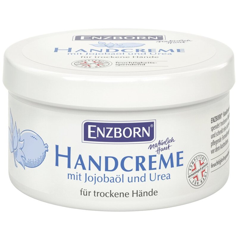 Weiße Dose Enzborn Handcreme