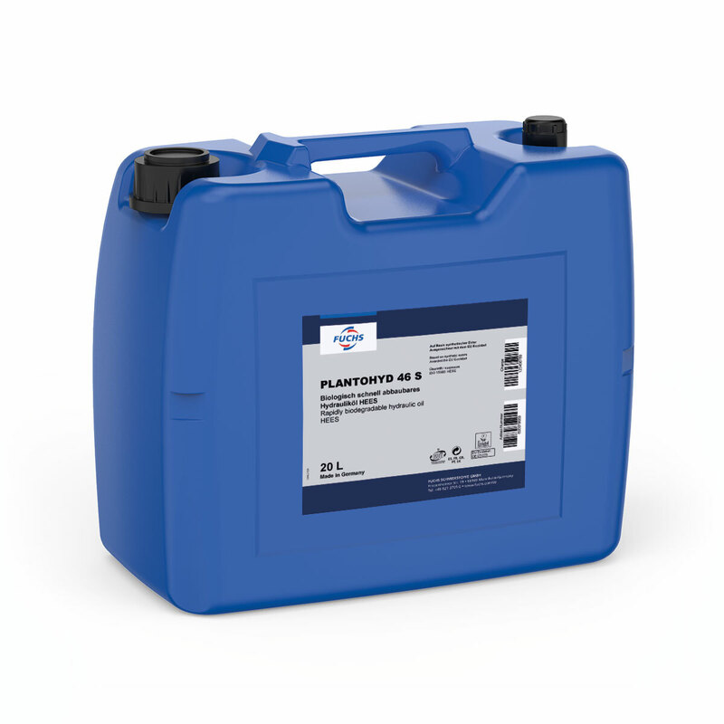 Blauer 20 Liter Kanister Fuchs Hydrauliköl Plantohyd 46 S