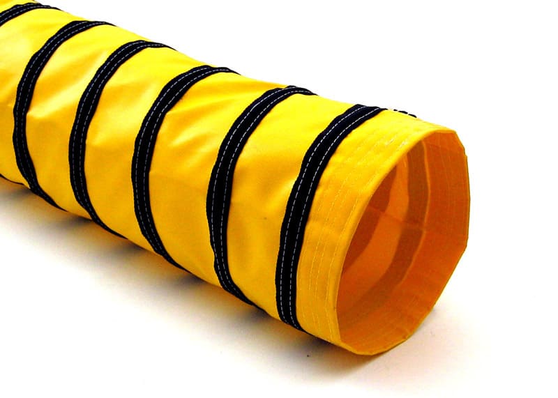 Gelber Warmluftschlauch mit Schwarzer Spirale
