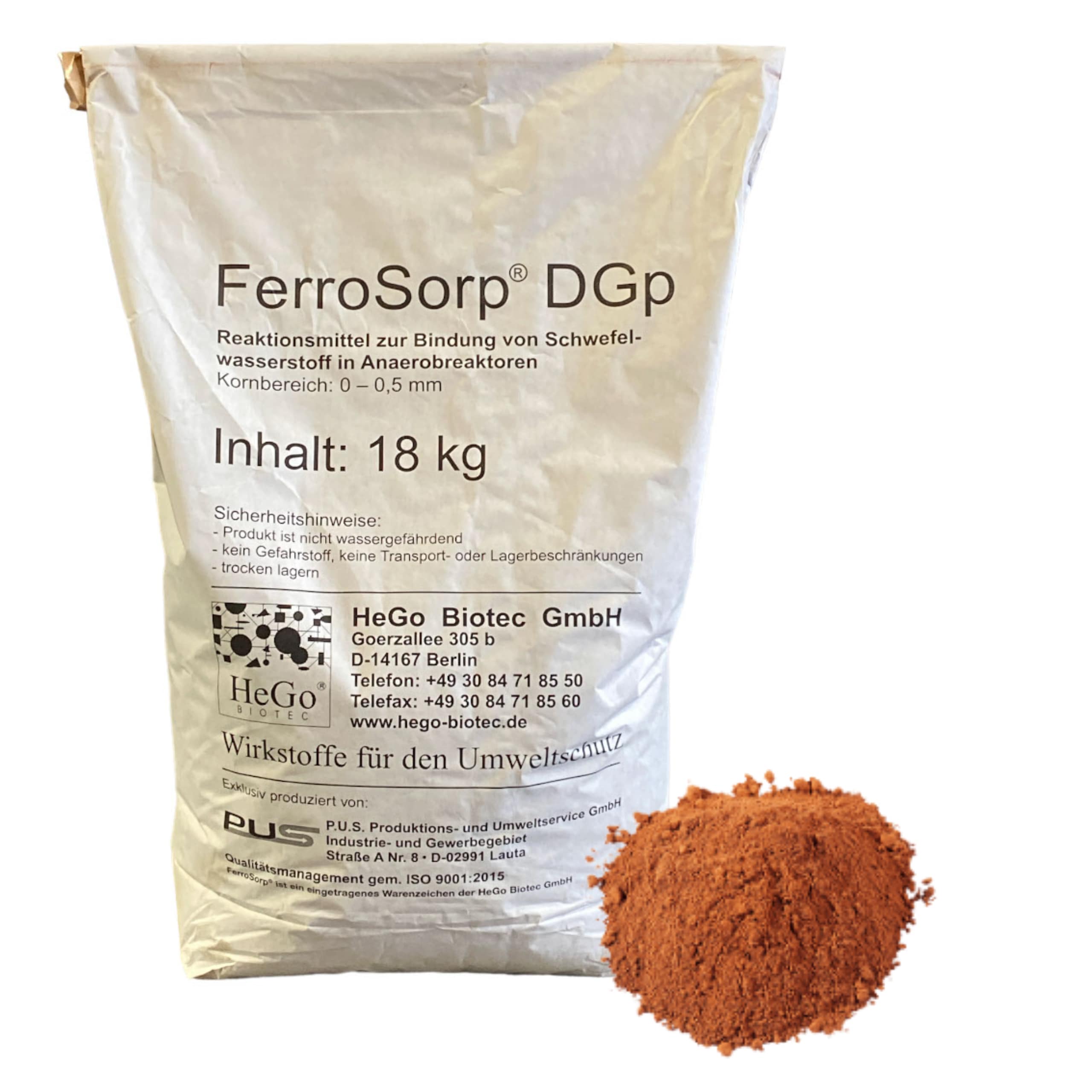 Eisenhydroxid FerroSorp DGp im 18 kg Sack