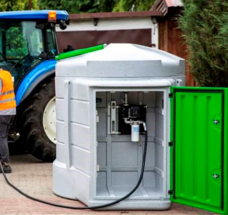 Fortis Tank 5000 mit Zapfanlage in Anwendung
