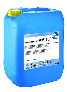 Der blaue 22 kg Kanister neomoscan AM 100 von Dr. Weigert