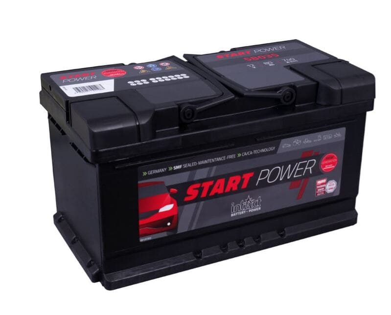 Schwarze Starterbatterie