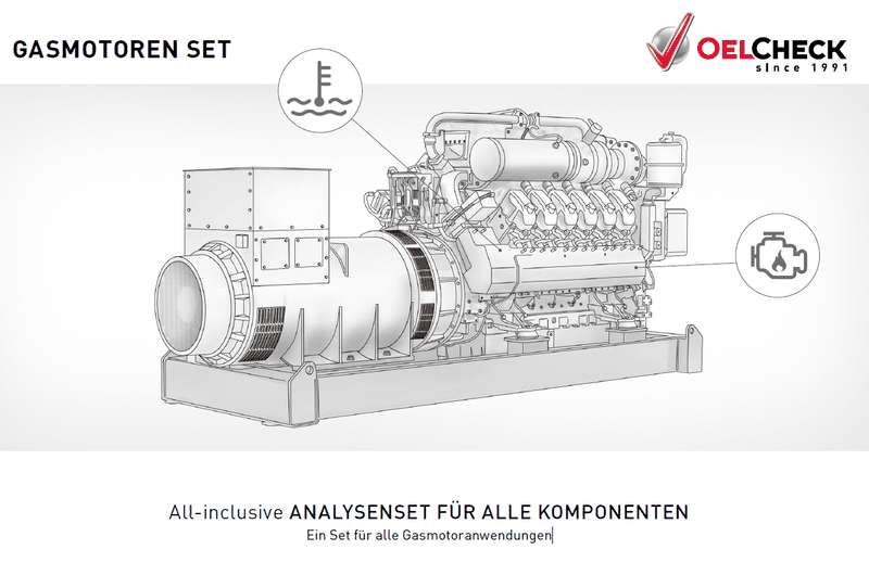 Gasmotorenset Analysenset von Oelcheck