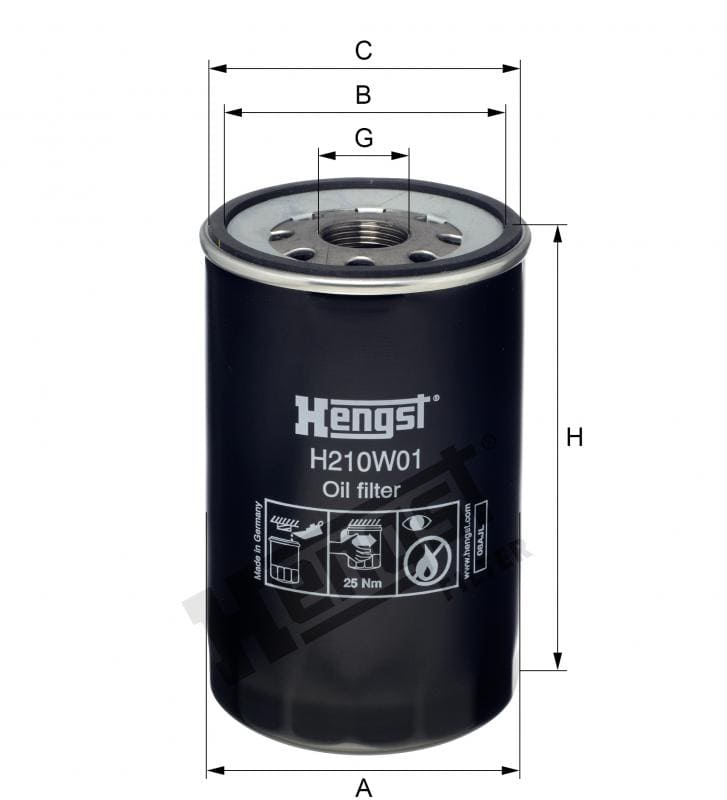 Hengst Ölfilter H210W01