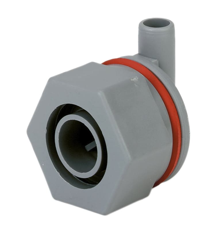 Das Kerbl Schraubventil grau mit rotem Dichtungsring