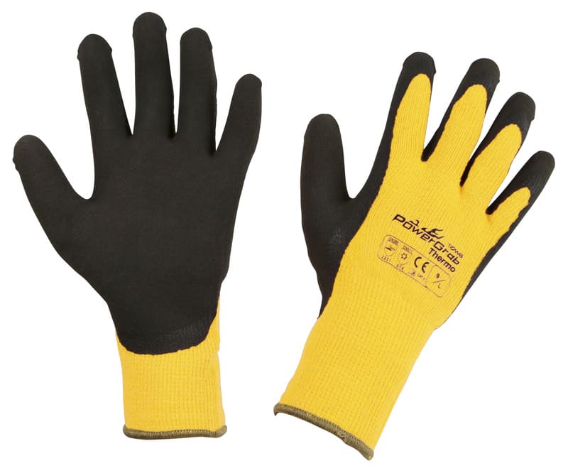 Gelb-schwarze Winterhandschuh PowerGrab Thermo