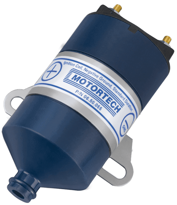 Dunkelblaue Zündspule von Motortech