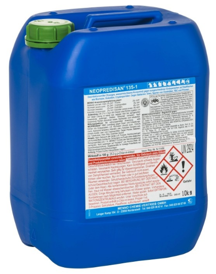 Der blaue 10 kg Kanister Neopredisan 135-1 von Menno