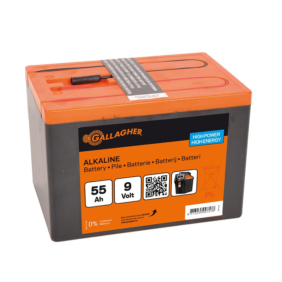 9V Alkaline Weidezaun Trockenbatterie - 55Ah