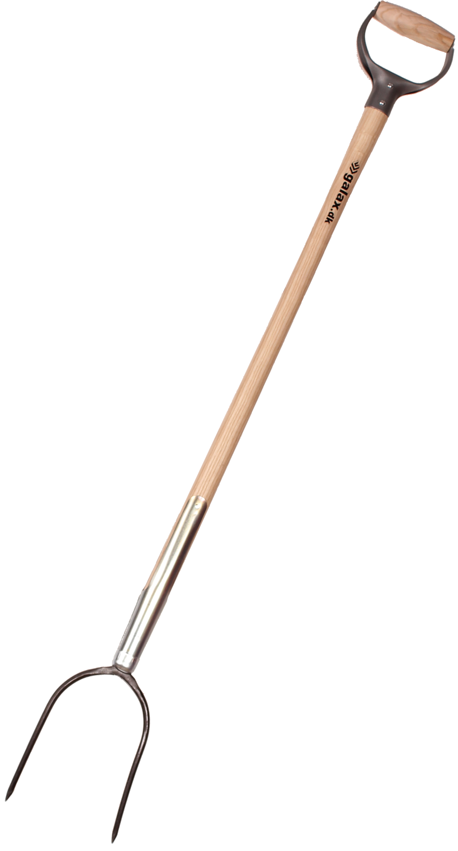 Heu/Stroh Ballengabel Galax mit Stiel - 2 Zinken