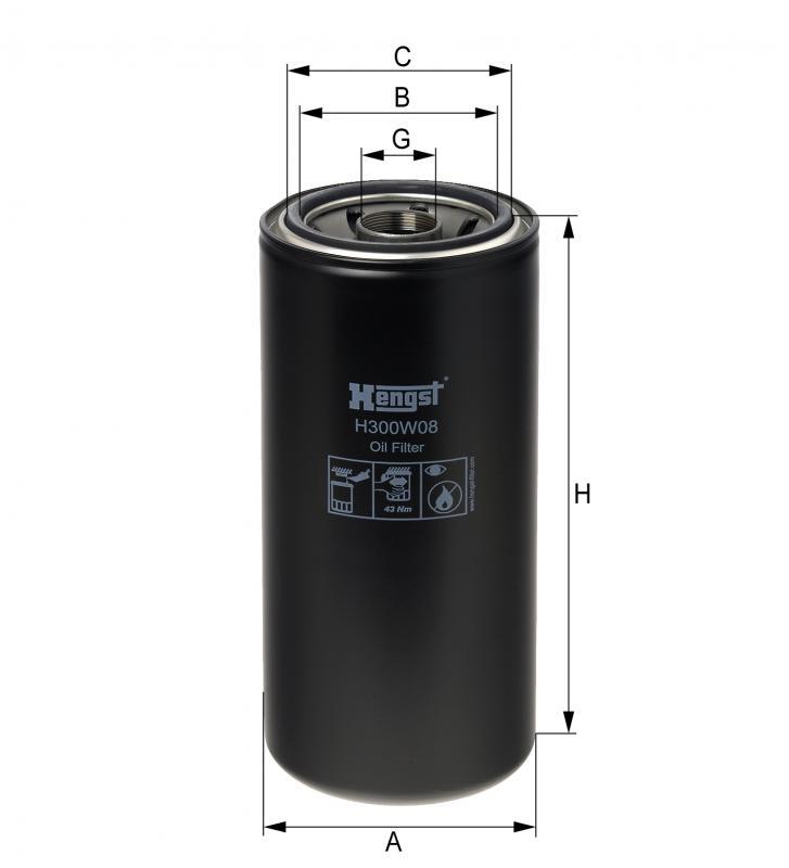 Hengst Ölfilter H300W08