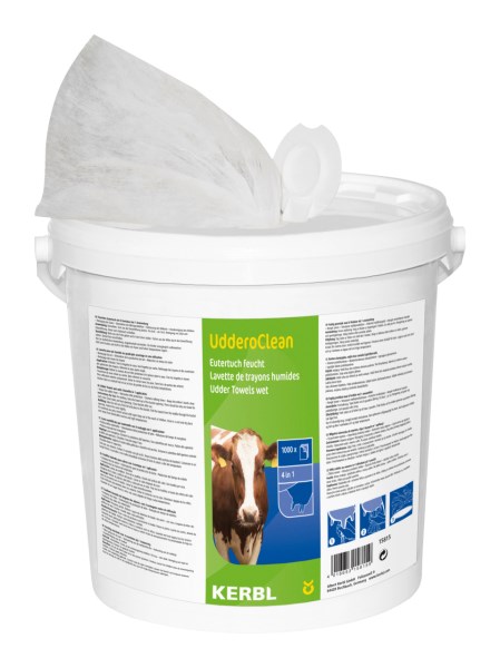Eutertuch feucht UdderoClean im Eimer