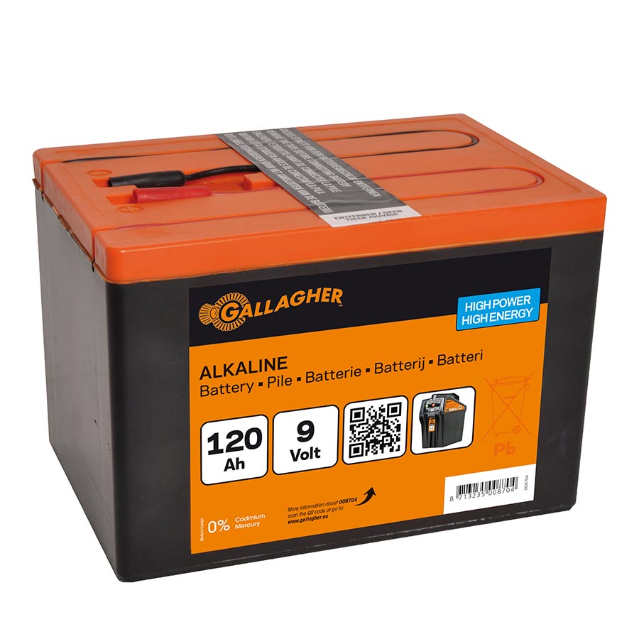 9V Alkaline Weidezaun Trockenbatterie - 120Ah