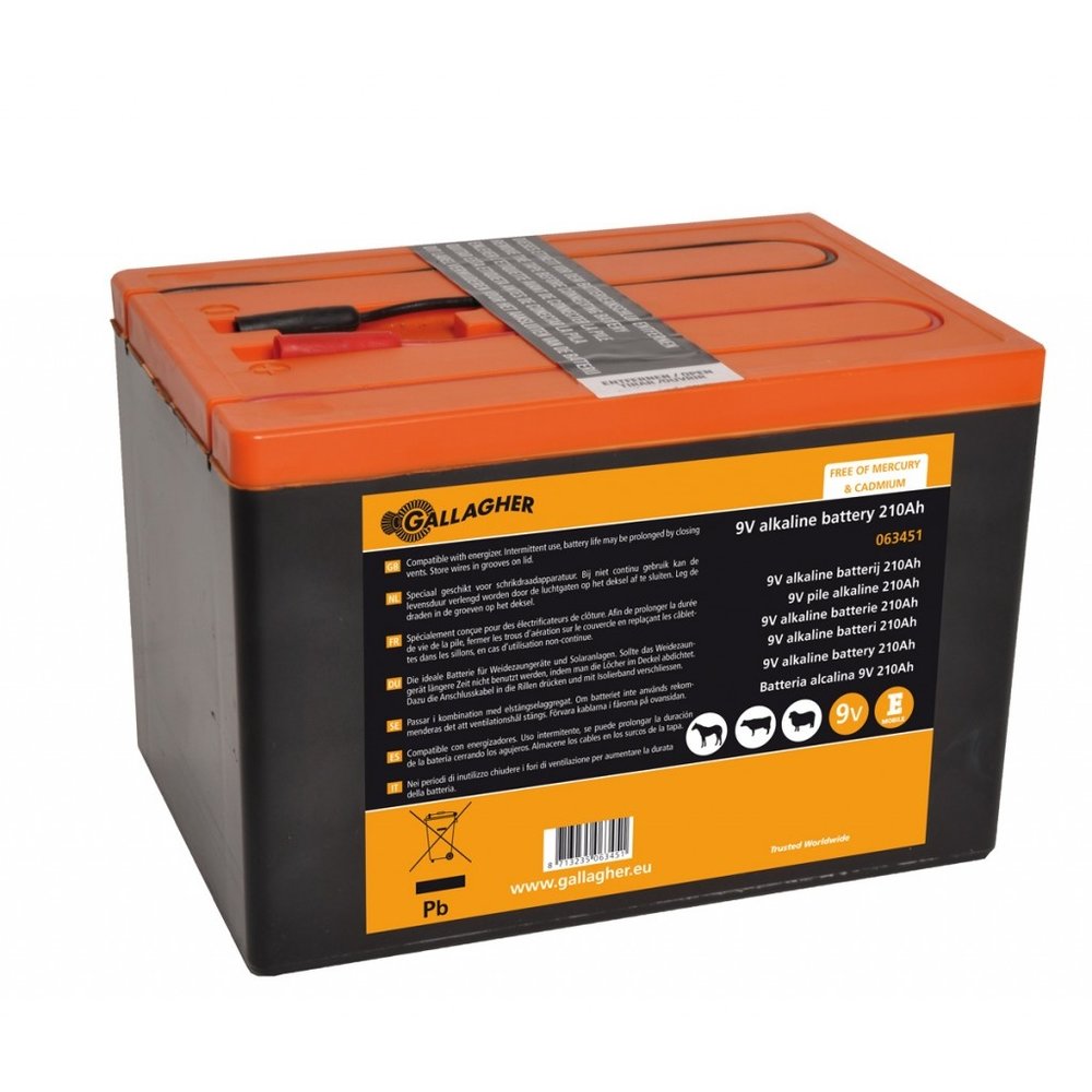 9V Alkaline Weidezaun Trockenbatterie - 210Ah