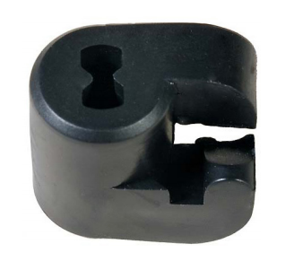 100x Aufschlagisolator Federstahlpfahl - schwarz