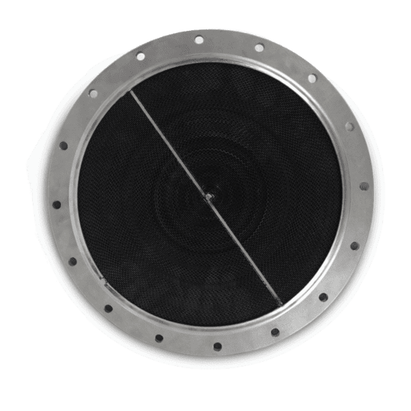 Grau-schwarze Katalysatorscheibe GH 384-120-2-2.1-FL480-MDE3042