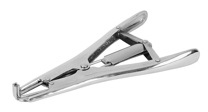 Silberne Metall Spannzange für Gummiringe