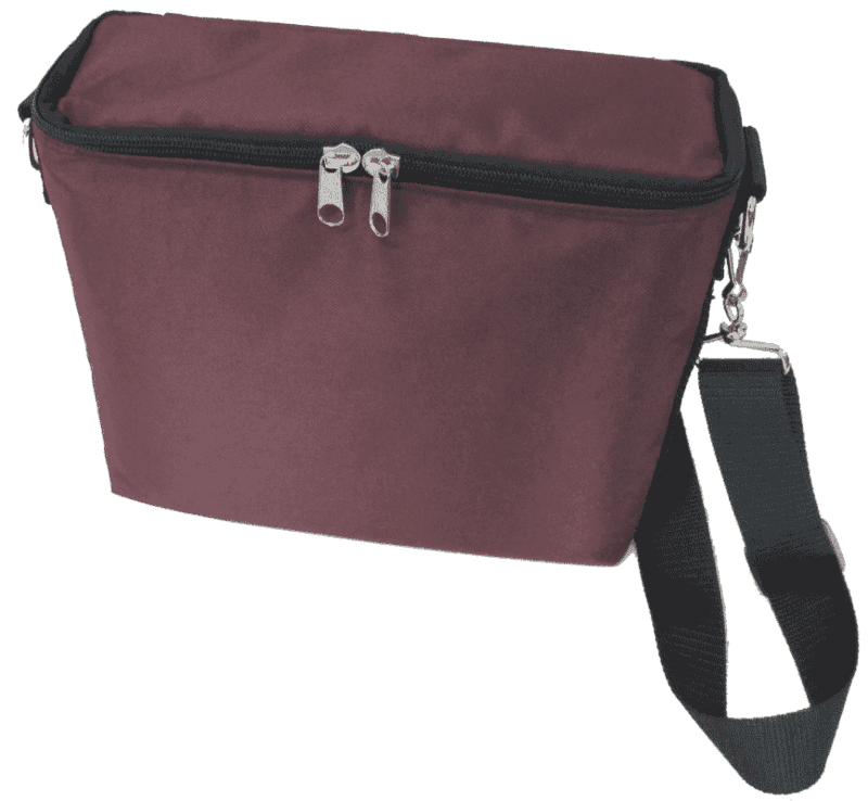 Dunkelrote MRU Nylon-Transporttasche mit Gurt