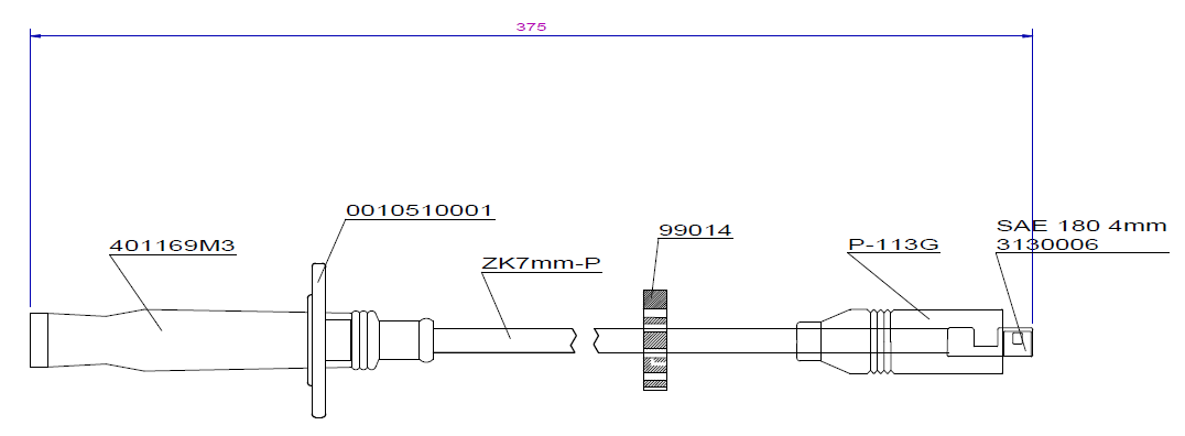 Silikon Zündleitung GH 9007376 für Agrikomp BGA 086